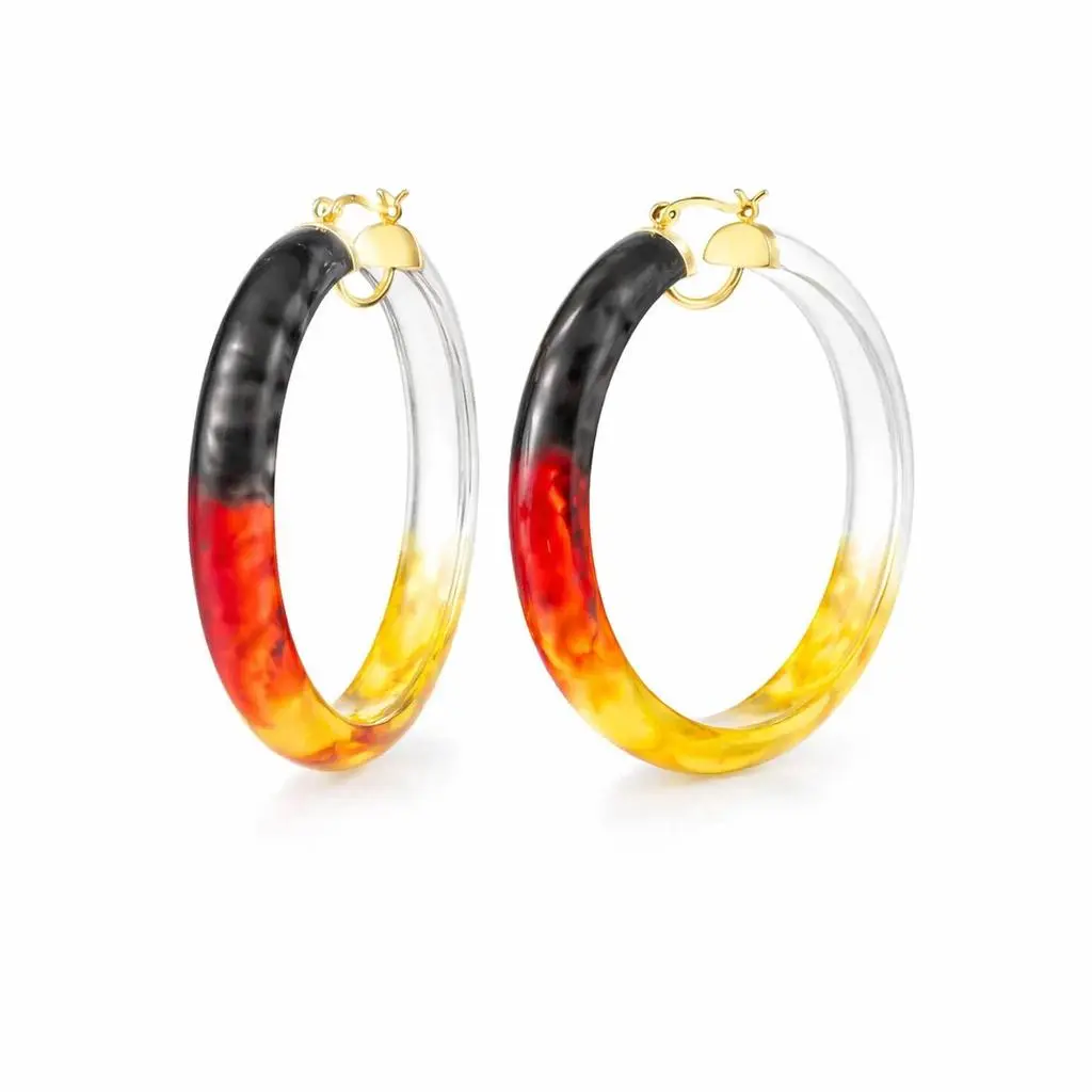 Gold & Honey Gold & Honey - Women's Tie Dye Lucite Hoops