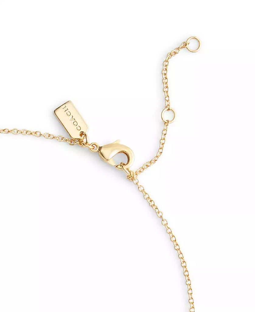 Coach Faux Stone Signature Pavé C Strand Necklace 3