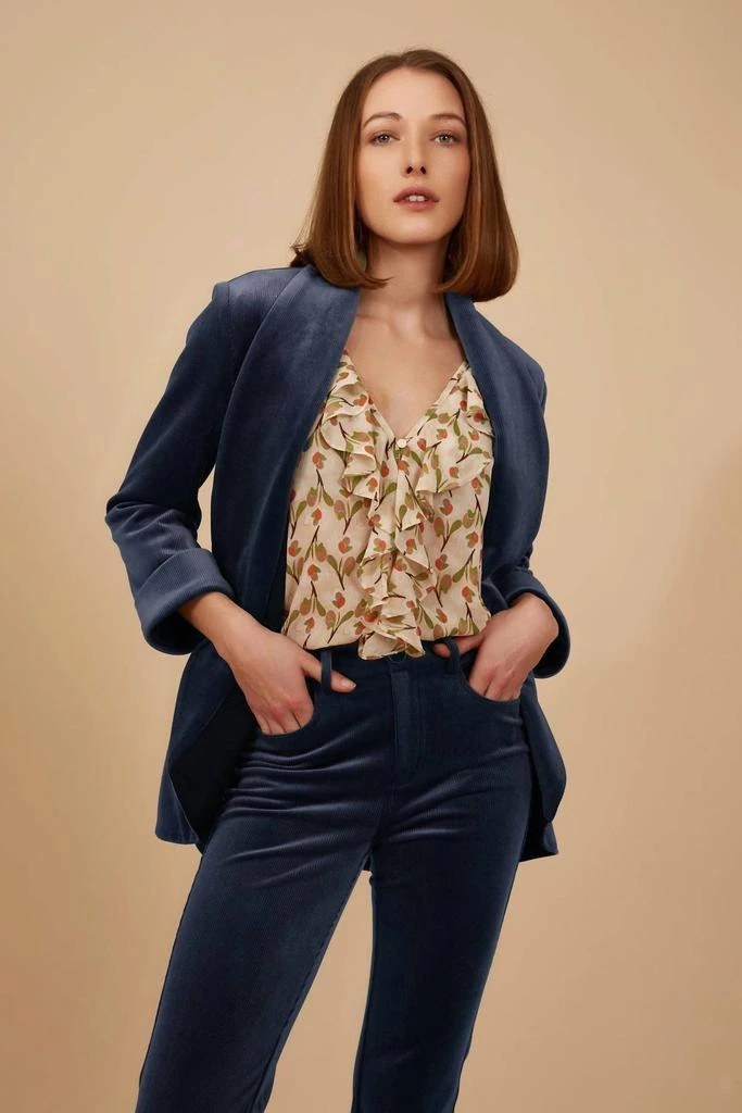 Traffic People Corrie Bratter Boyfriend Blazer In Navy 3