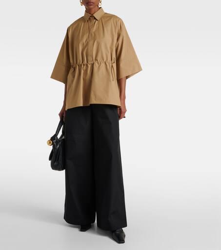 パンツ Max Mara Navigli Wide-Leg Wool Blend Trousers Max Mara Navigli high-rise cotton wide-leg pants - Leggings