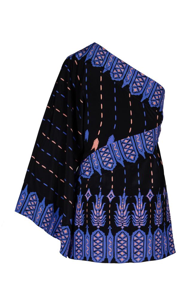 Johanna Ortiz Johanna Ortiz - Black Canyon Asymmetric Silk Mini Dress - Navy - US 8 - Moda Operandi