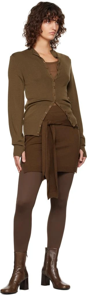 Lemaire Brown Fitted Seamless Cardigan 4