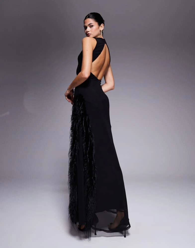 chinese dress ladies Rachel Allan 70506 - Long Stretch Tulle, Beading Sheath Dress main image 1