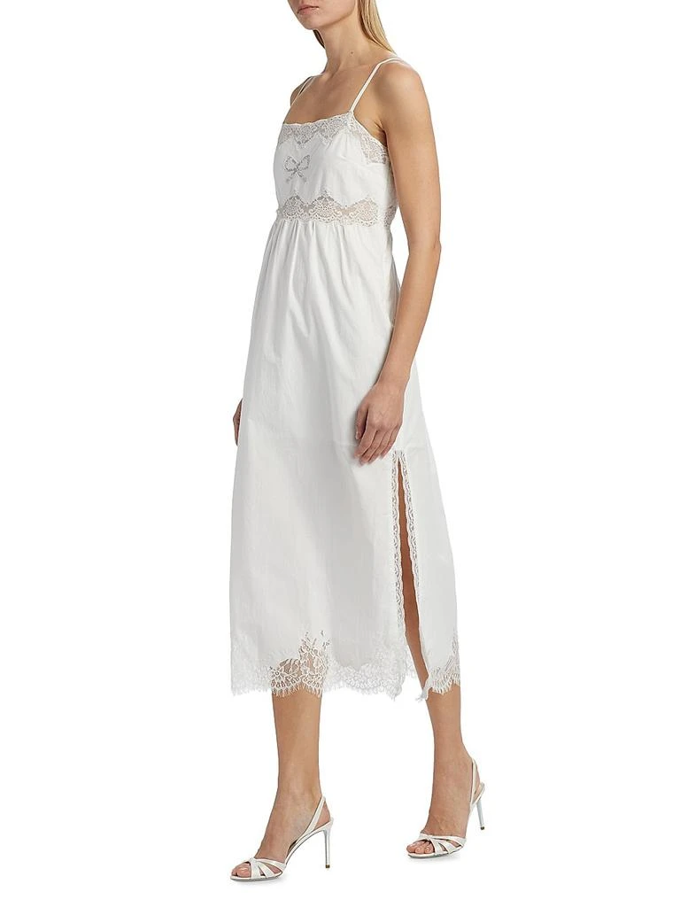 LOVESHACKFANCY Vinca Lace-Trim Midi-Dress 2