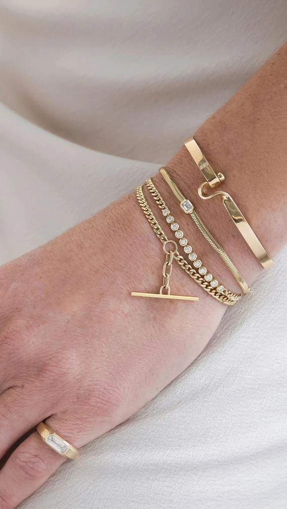 Zoe Chicco 14k Bezel Set Tennis Station Bracelet 4