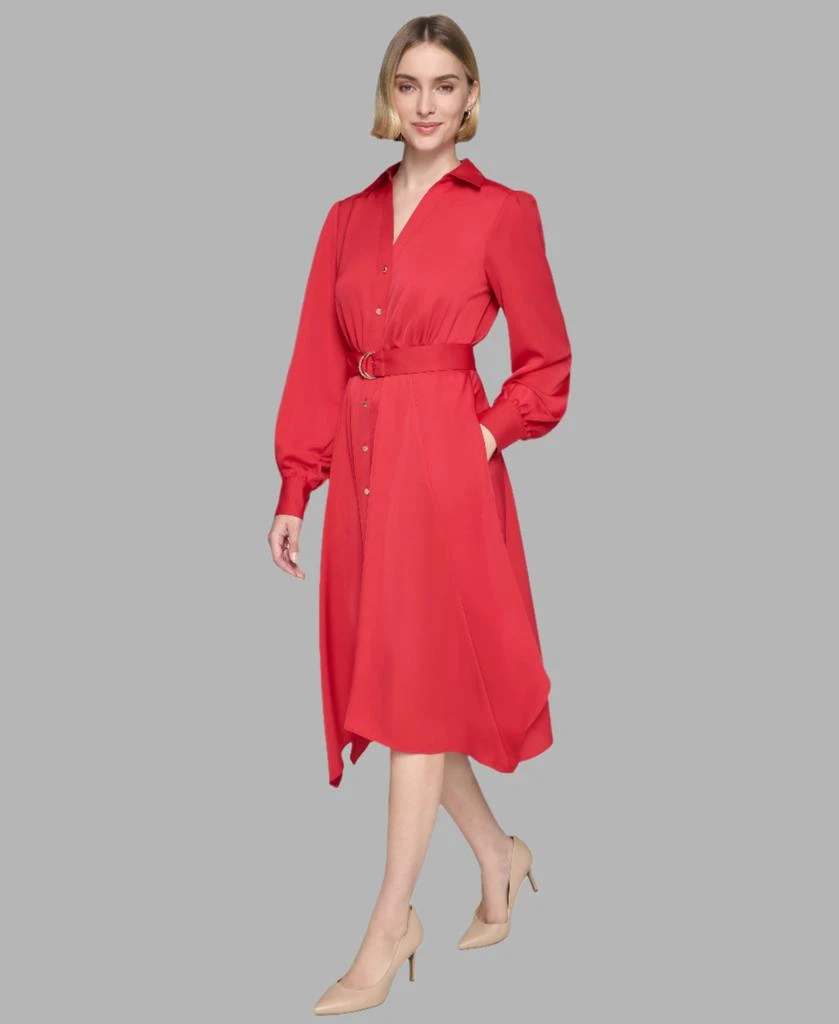 Karl Lagerfeld Paris LONG SLEEVE HANKY HEM SHIRT DRESS 1