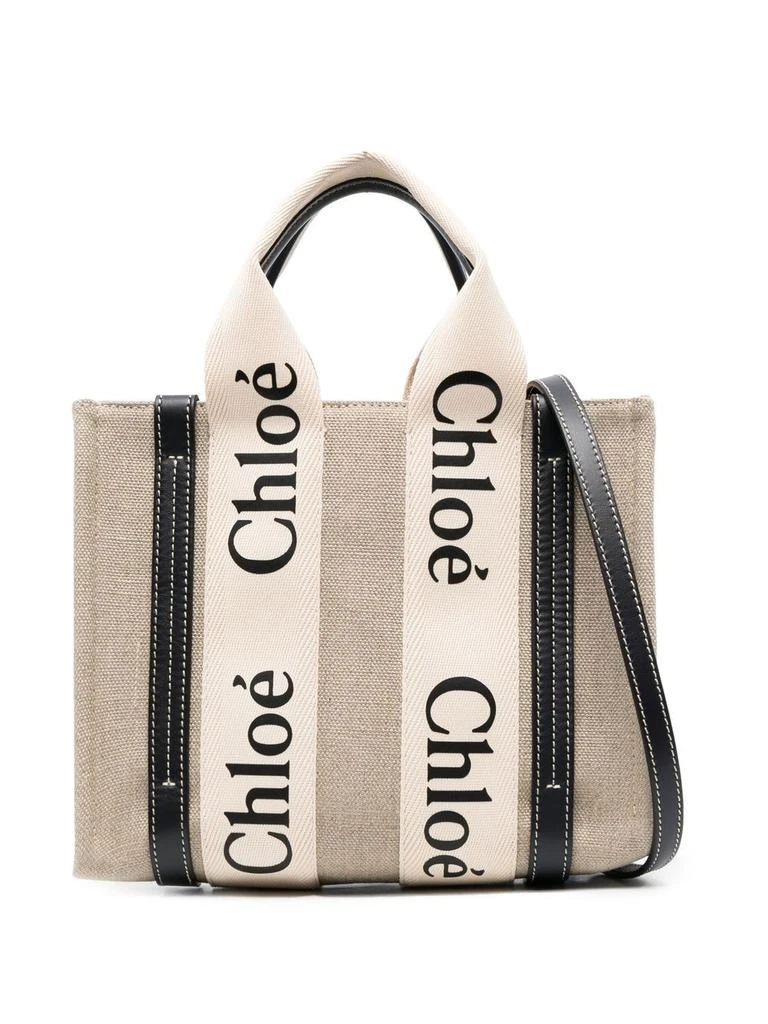 Chloé WOODY SMALL CANVAS TOTE 1
