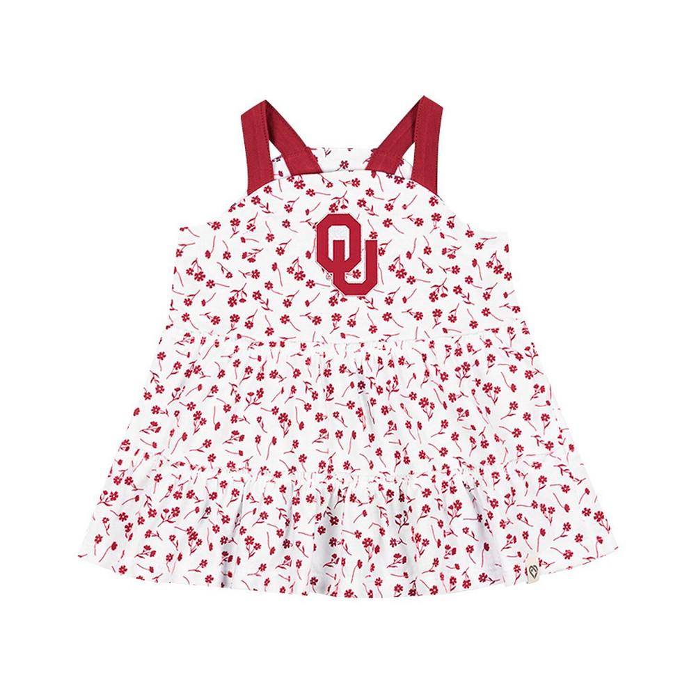 Colosseum Baby Girls White Oklahoma Sooners Robin Floral Dress