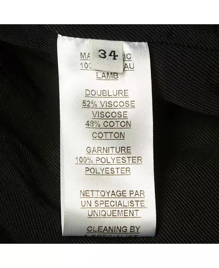 Pre-Owned Balmain Women
s Beige Leather Zip Up Biker Jacket 6