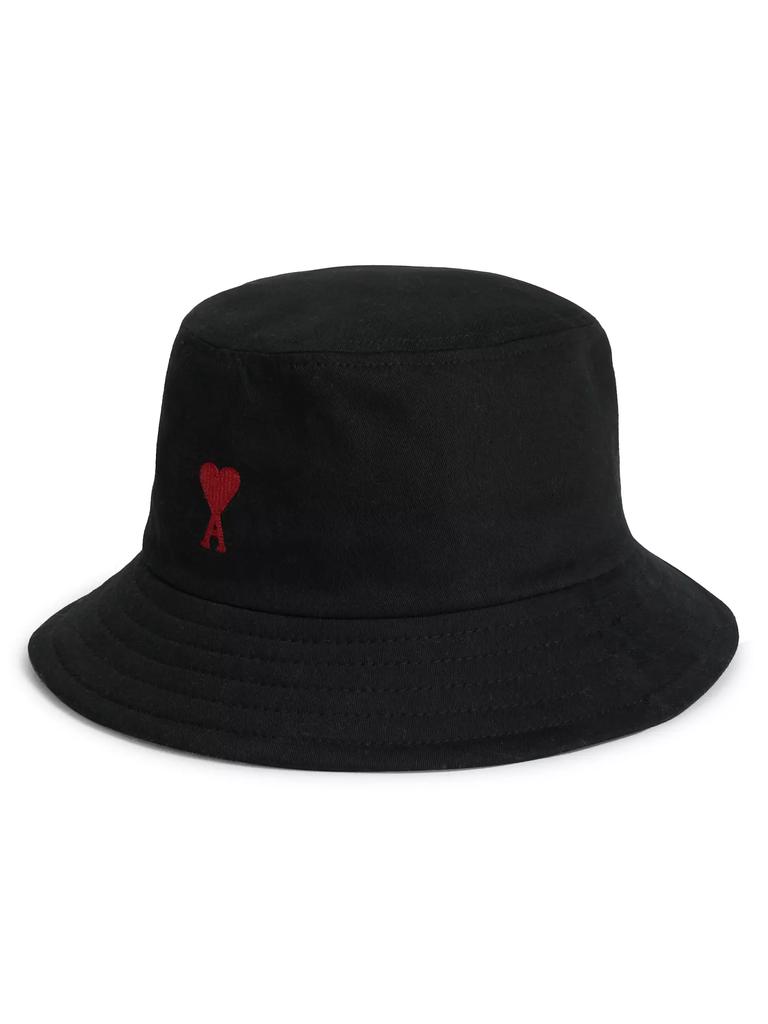 帽子・その他 Adc Embroidery Bucket Hat - AMI Paris - Cotton - Khaki Khaki Cotton Ami de Coeur Embroidery Bucket hat by AMI Paris