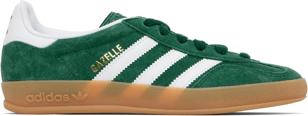 Adidas Green & White Gazelle Indoor Sneakers 1