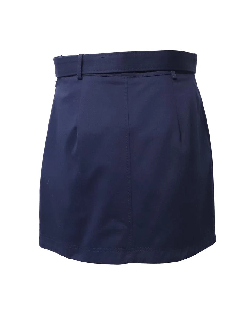ALEXACHUNG Alexa Chung Patch Pocket Mini Skirt in Navy Blue Cotton 3