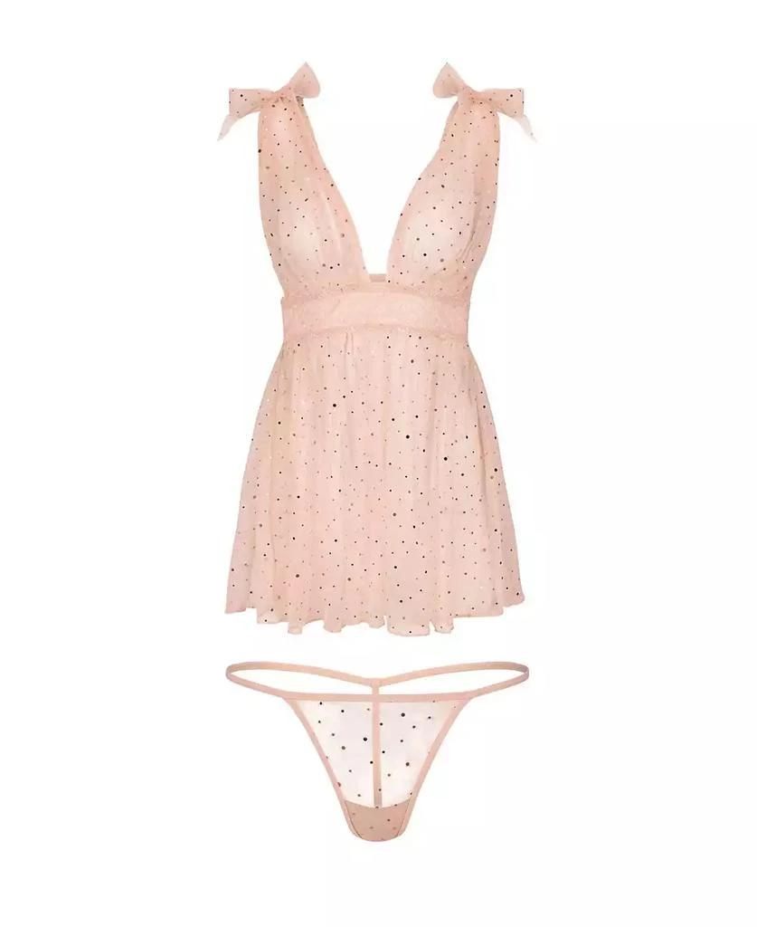 Adore Me Women
s Novah Babydoll 
G-String Set Lingerie 3