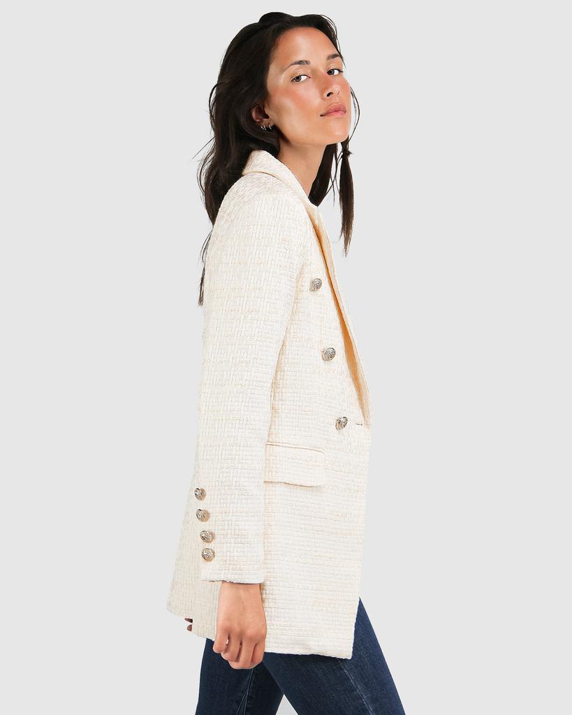 Belle & Bloom Princess Polina Tweed Blazer - Cream