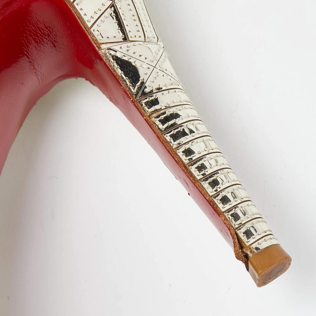Christian Louboutin Christian Louboutin Gold PVC Peep Toe Art Deco Pumps Size 39 8
