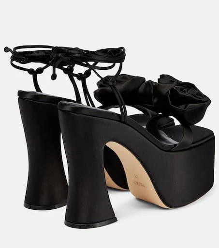 Magda Butrym Appliqué satin platform sandals 3