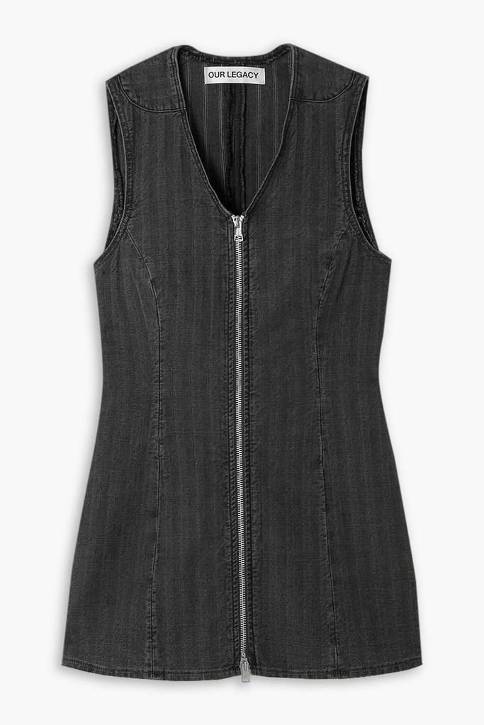 Our Legacy Zip-detailed striped denim tank