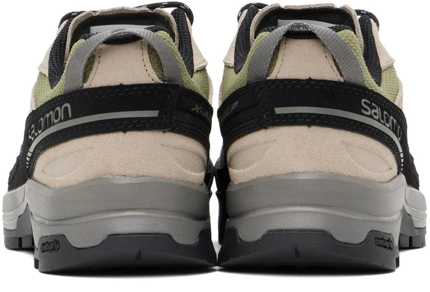 Salomon Gray & Khaki X-Alp Leather Sneakers 2