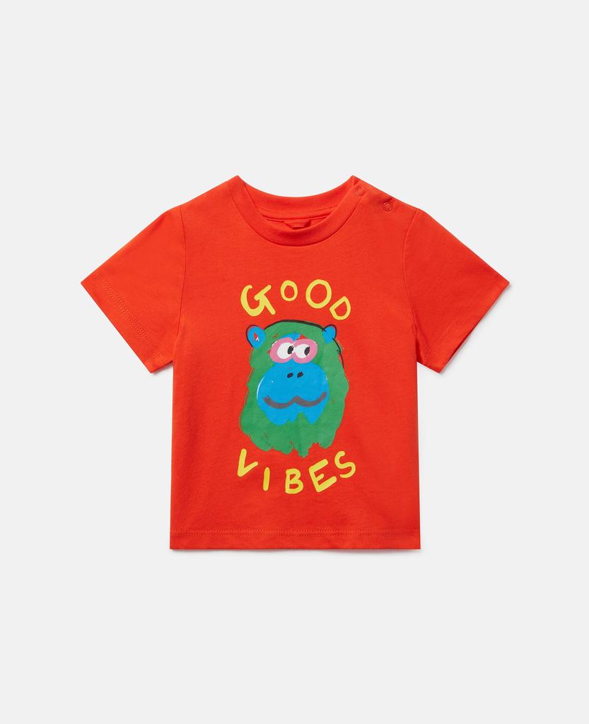 Stella McCartney Stella McCartney - Good Vibes T-Shirt, Red, Size: 12m