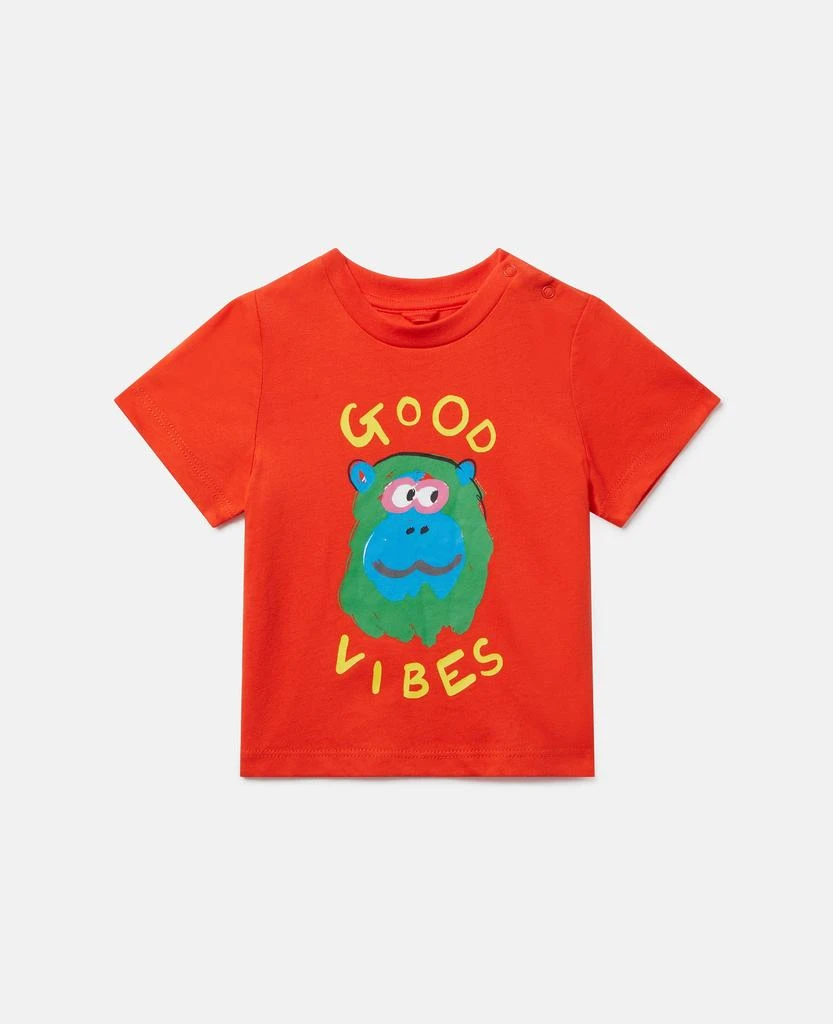 Stella McCartney Stella McCartney - Good Vibes T-Shirt, Red, Size: 12m 1