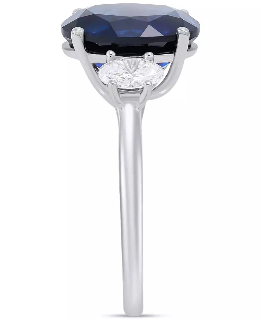 Grown With Love Lab Grown Sapphire (5-5/8 ct. t.w.) & Lab Grown Diamond (3/8 ct. t.w.) Ring in 14k White Gold (Also available in Emerald & Ruby) 4