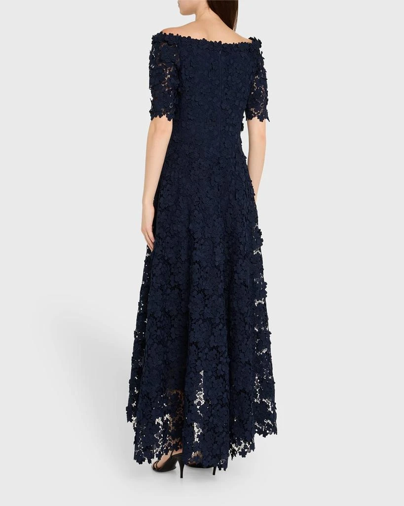 Teri Jon High-Low Floral Lace Maxi Dress 3