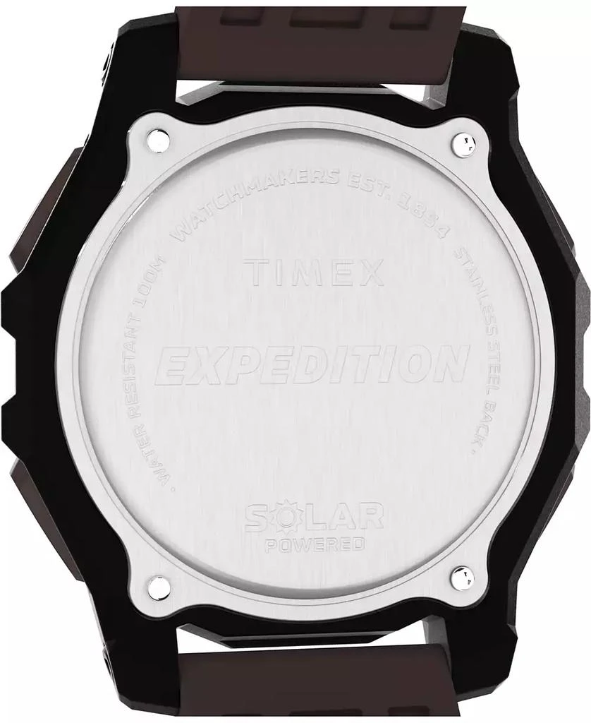 Timex Men's Chronograph Brown Silicone Watch, 49mm 5