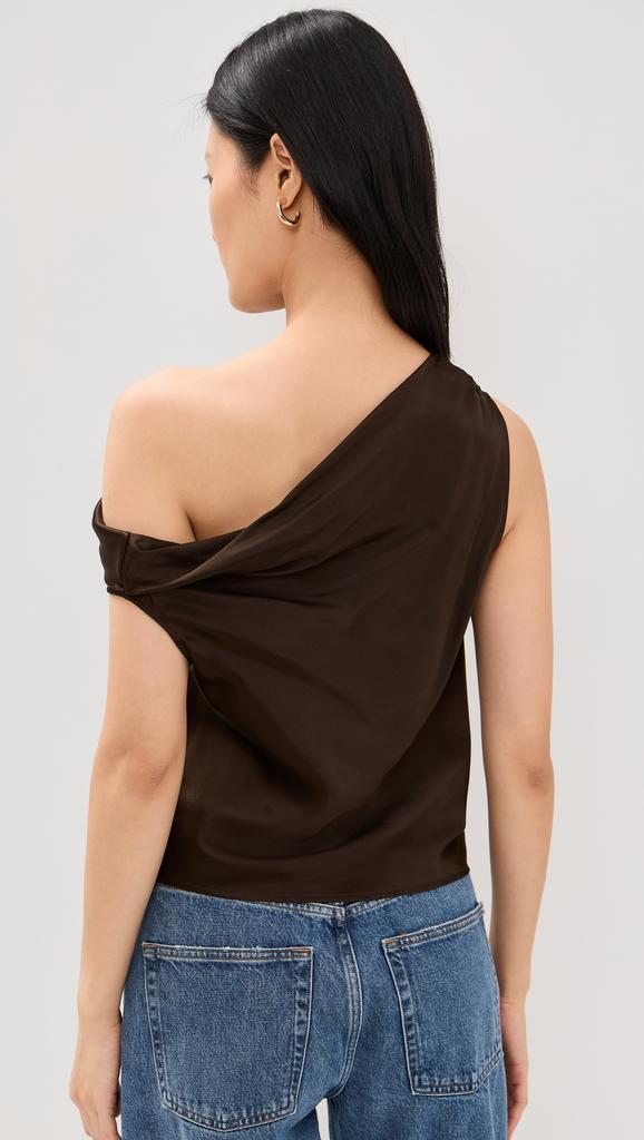 Enza Costa Silk Bias Off-Shoulder Blouse