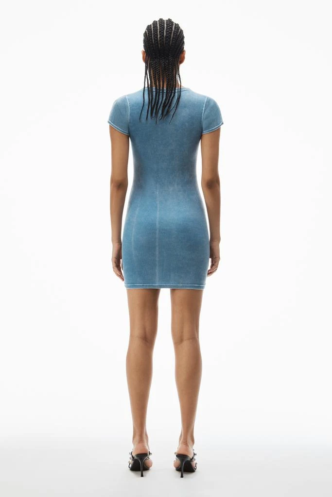 Alexander Wang short sleeve loungewear dress in ribbed cotton 4