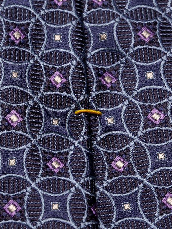 Eton Jacquard Geometric Silk Tie