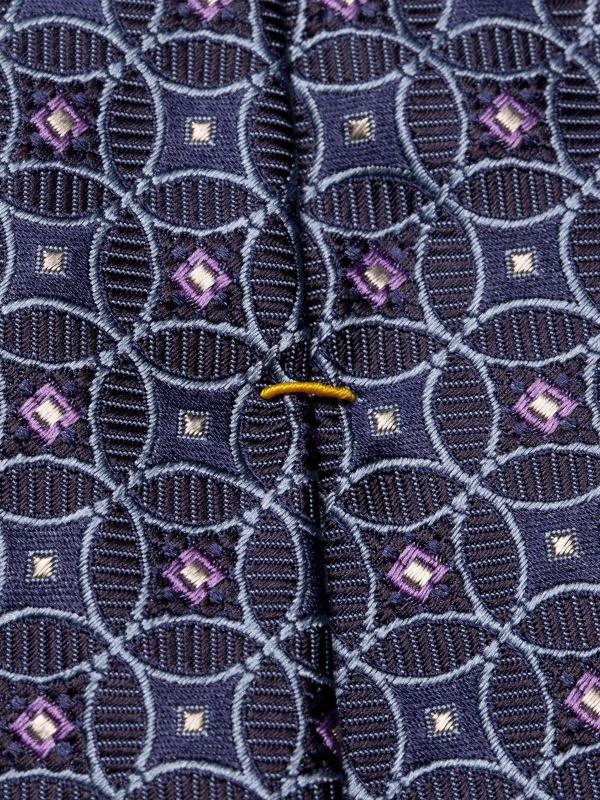 Eton Jacquard Geometric Silk Tie 2
