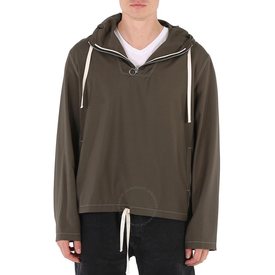 UNIFORME Men's Khaki Cool Wool Stitch Detail Hoodie