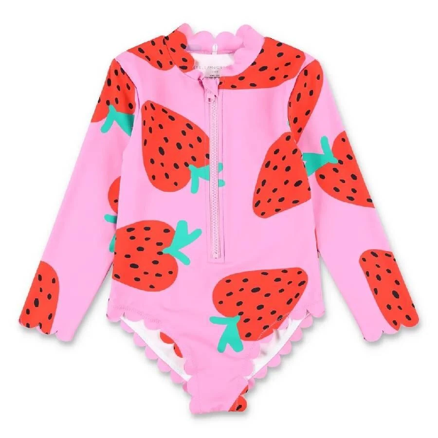 Stella McCartney Stella Mccartney Kids Strawberry Print Swimsuit, Size 10