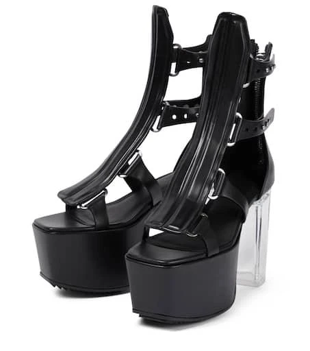 Rick Owens Leather platform sandals 5