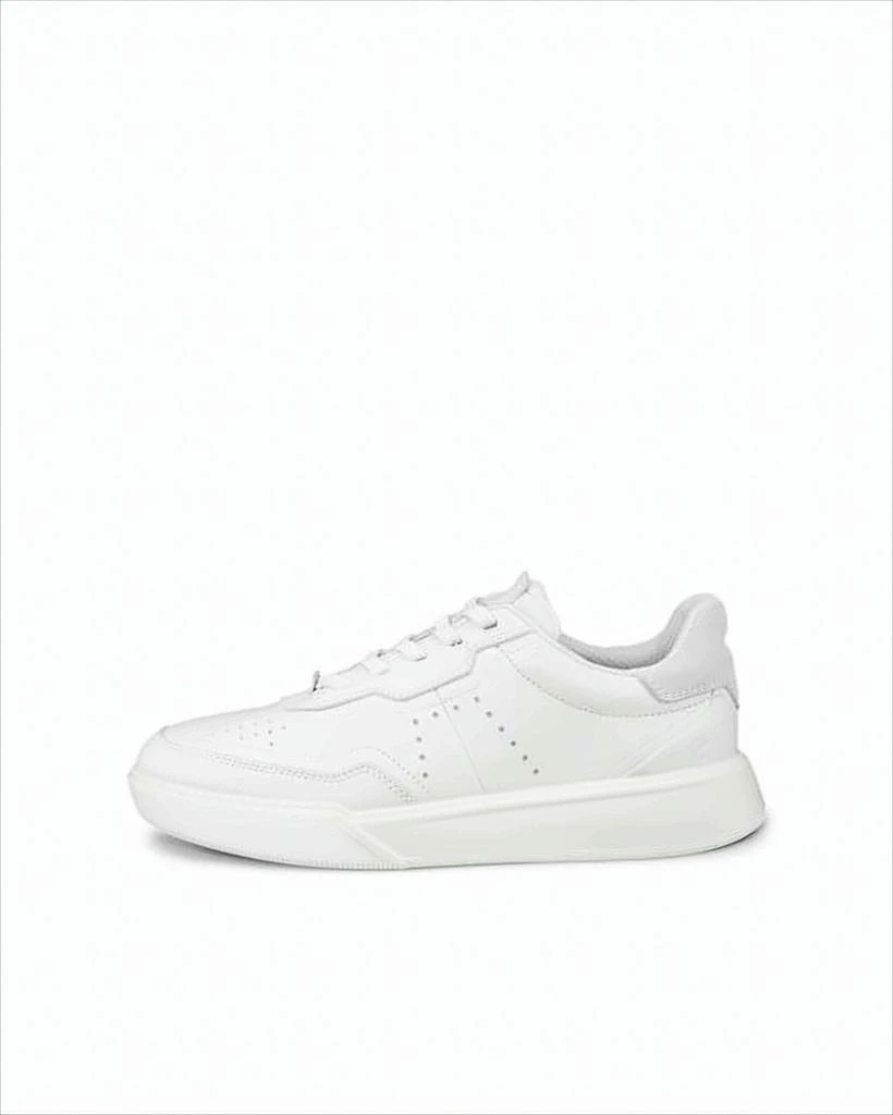 ECCO Minimalist White Sneakers with Perforated Detailing