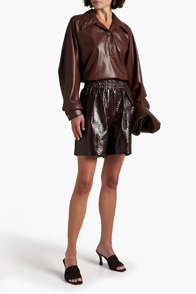 Brunello Cucinelli Snake-effect leather shorts 2