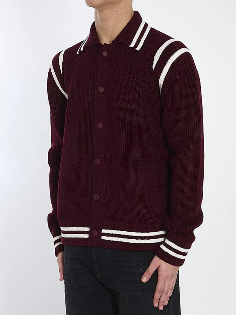 Gucci Cardigan With Embroidered Logo 2
