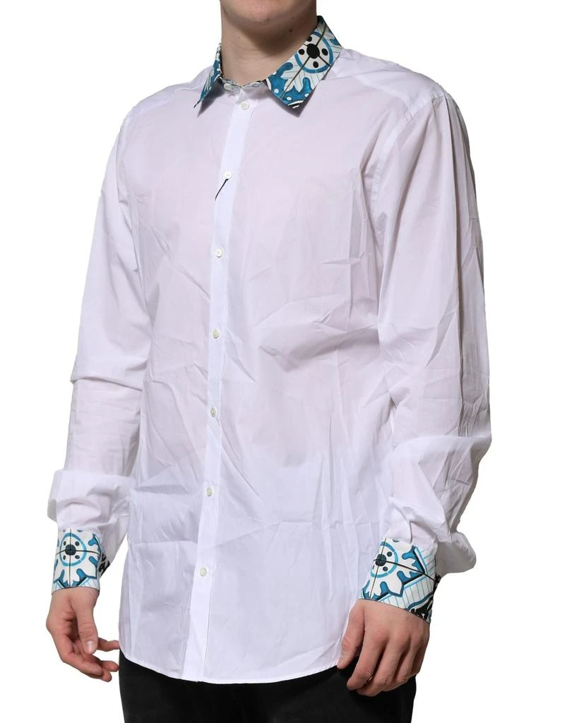 Dolce & Gabbana Majolica Detailing gold Dress Men's Shirt (Pre-Owned) 2
