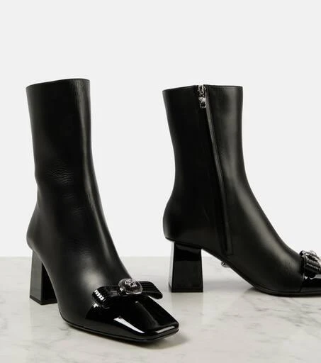 Versace Gianni Ribbon 70 leather ankle boots 6