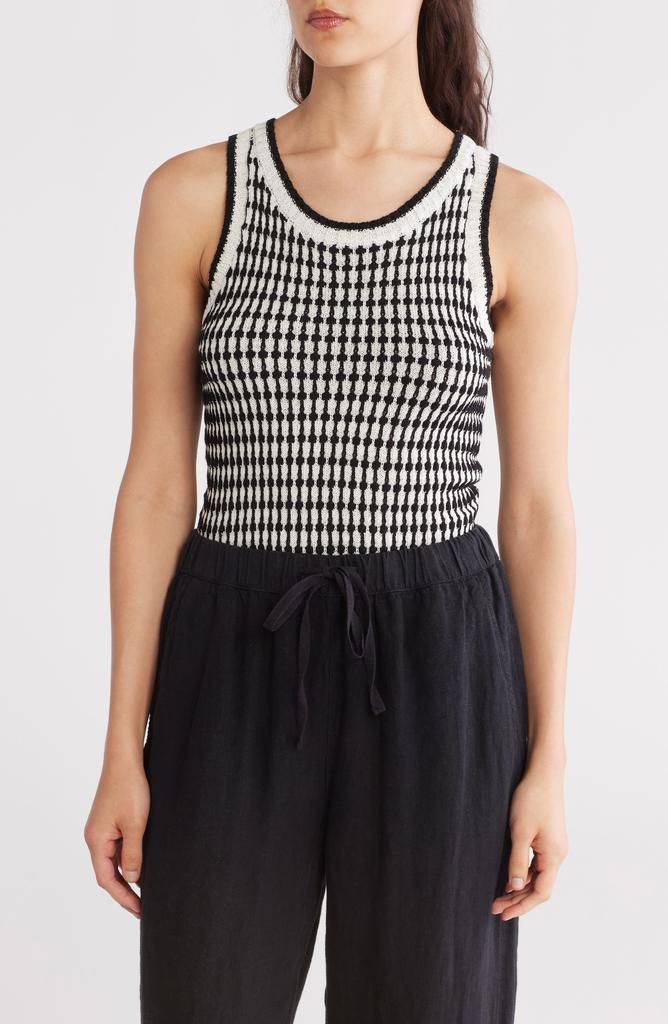 Blu Pepper Stripe Knit Sleeveless Sweater