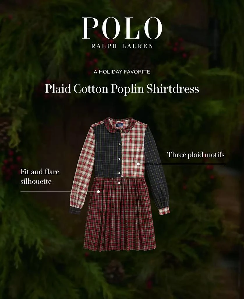 Ralph Lauren Girls
2T-6X Plaid Poplin Shirtdress 4