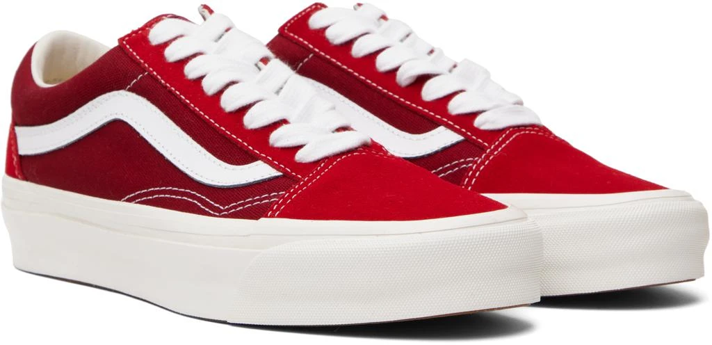 Vans Red Premium Old Skool Suede Sneakers 4