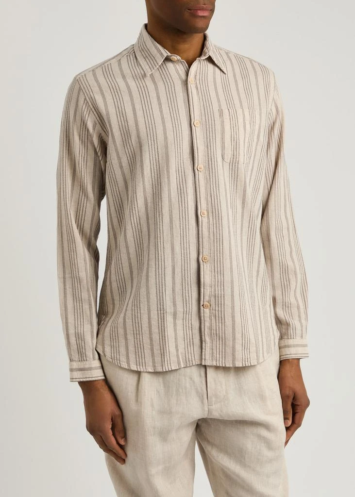Oliver Spencer New York Special striped cotton-blend shirt 2