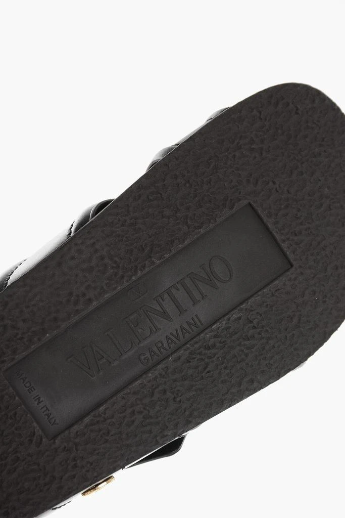 Valentino Valentino Leather Criss Cross Sliders with Rubber Sole 5