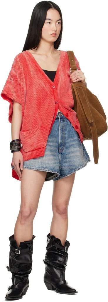 R13 Blue Straight Double Loop Venti Denim Shorts 4
