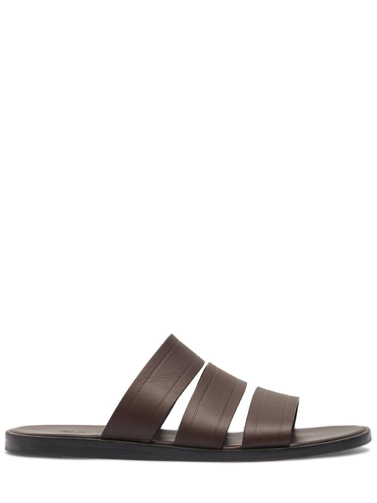 LORO PIANA Naha Seawalk Silky Leather Slides