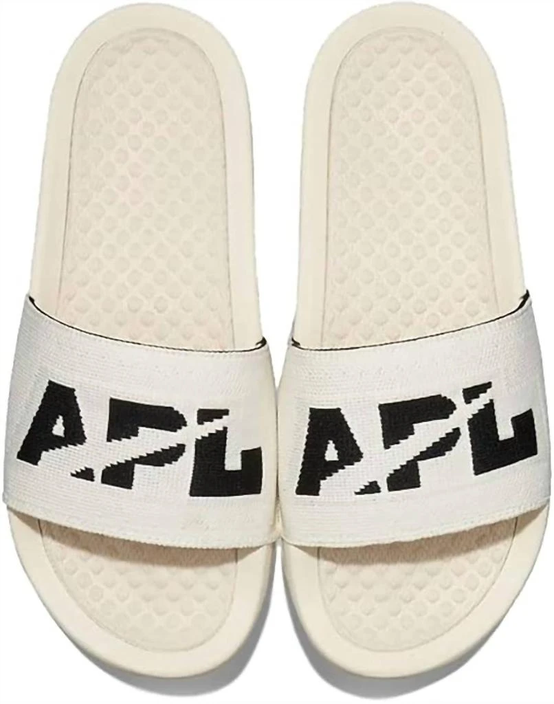 NEW APL men\'s big logo techloom slide in pristine/black Apl - Men main image 2