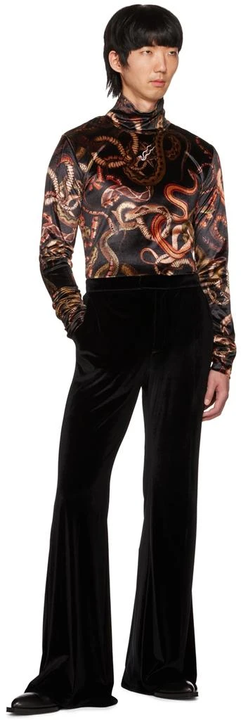LU'U DAN Black Snake Print Turtleneck 5