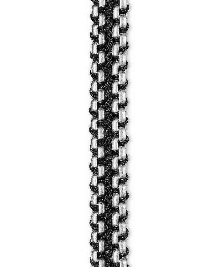 David Yurman Men's Woven Box Chain Bracelet in Sterling Silver with Nylon, 10mm 5