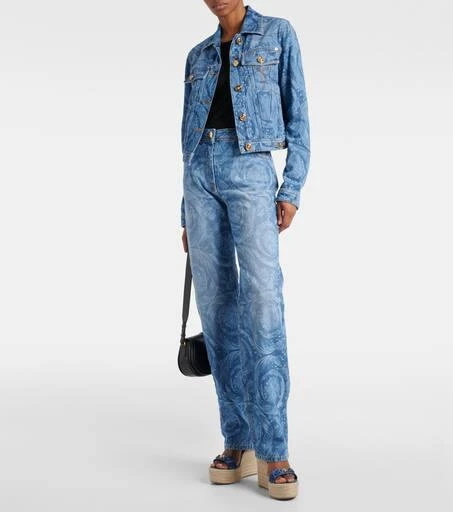 Versace Barocco high-rise straight jeans 2